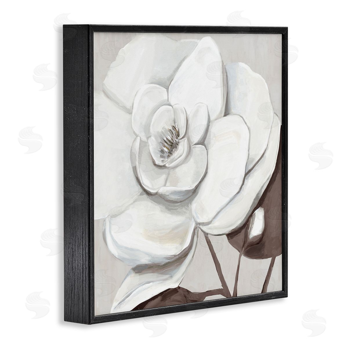 Hannah Dawson Elegant White Blooms Canvas Wall Art Print