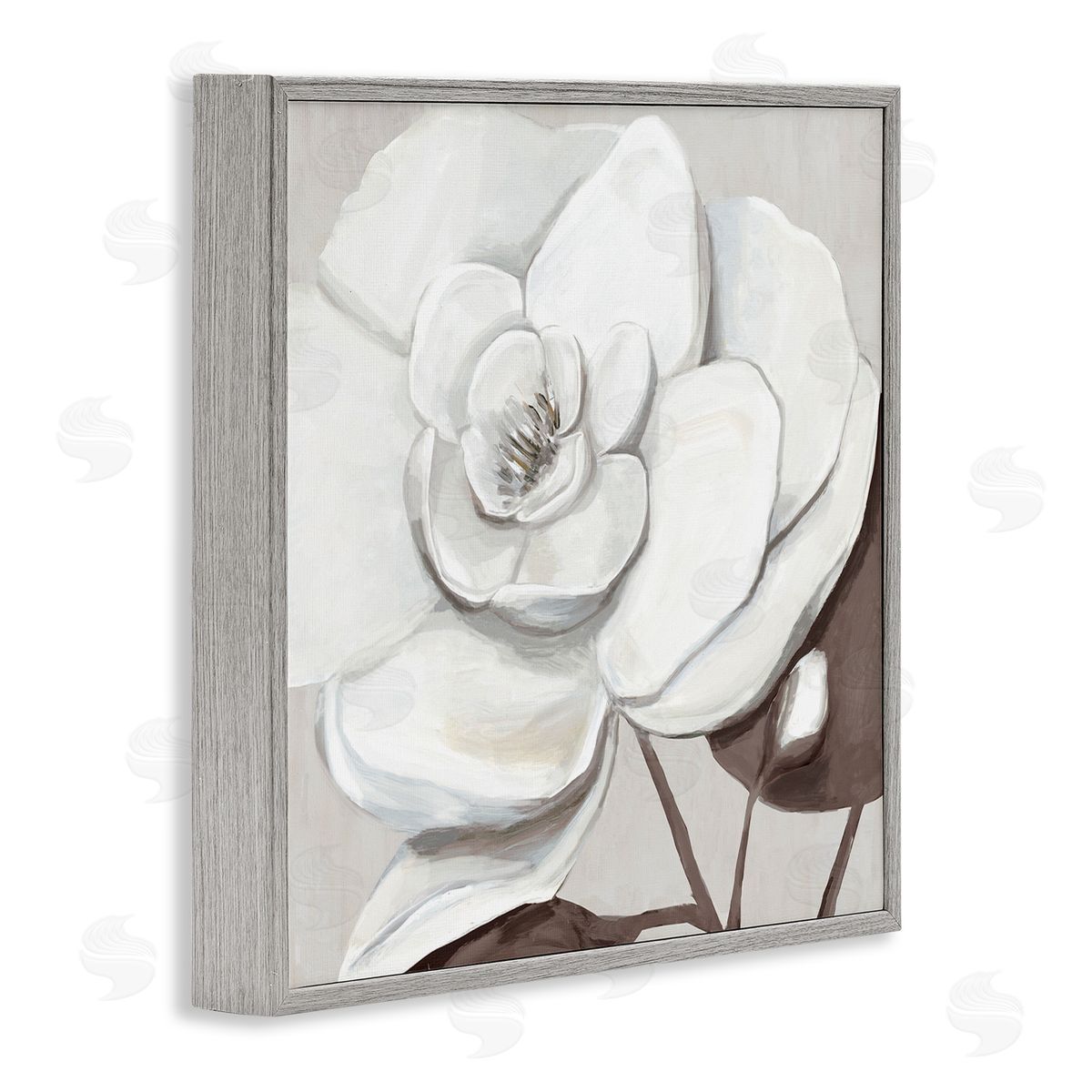 Hannah Dawson Elegant White Blooms Canvas Wall Art Print