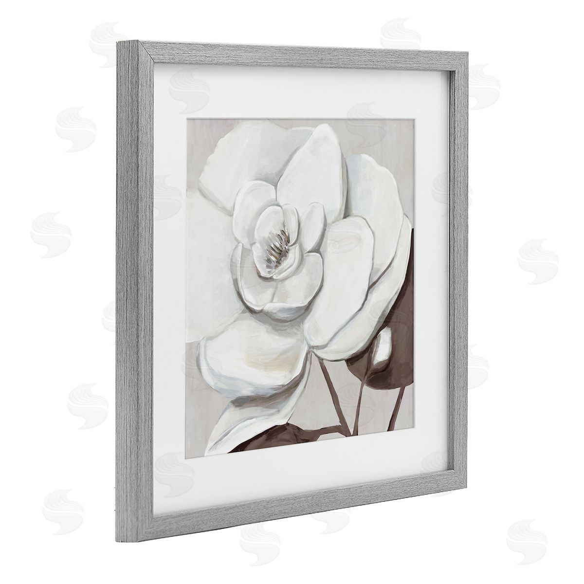 Hannah Dawson Elegant White Blooms Canvas Wall Art Print