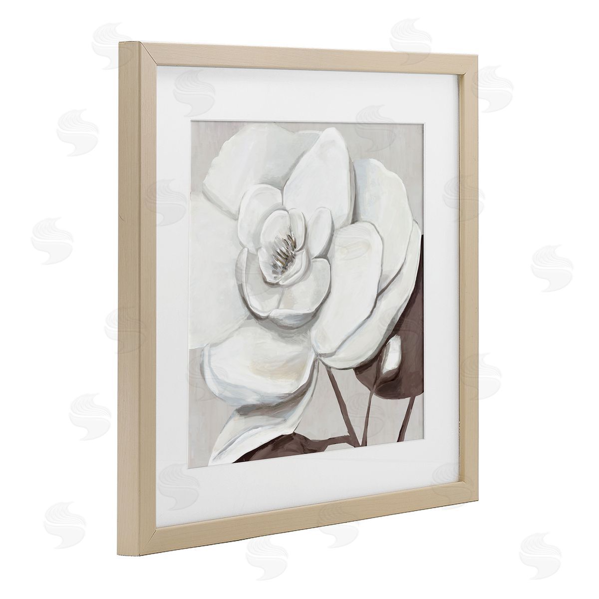 Hannah Dawson Elegant White Blooms Canvas Wall Art Print
