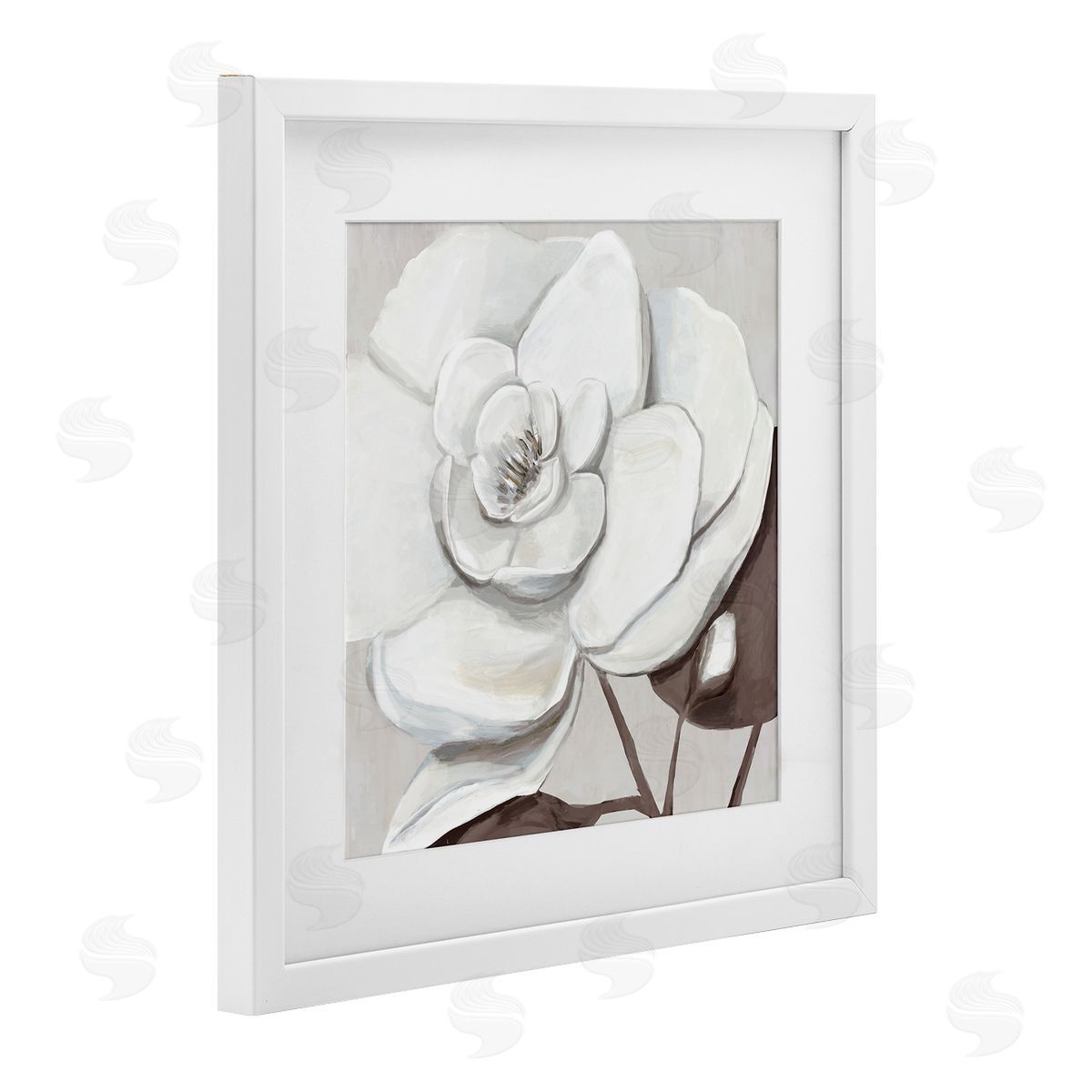 Hannah Dawson Elegant White Blooms Canvas Wall Art Print