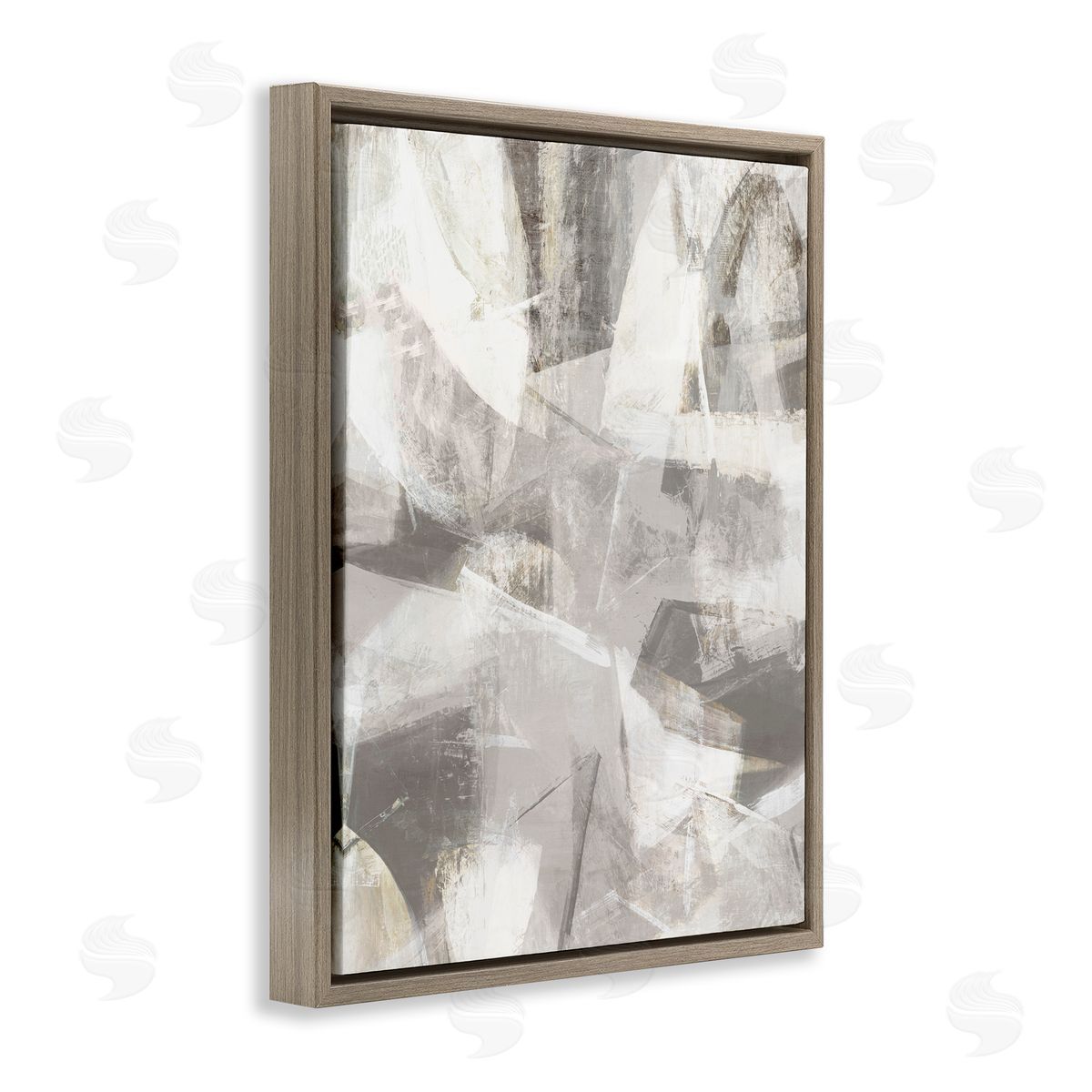 Hannah Dawson Grey Soft Currents Canvas Wall Art Print