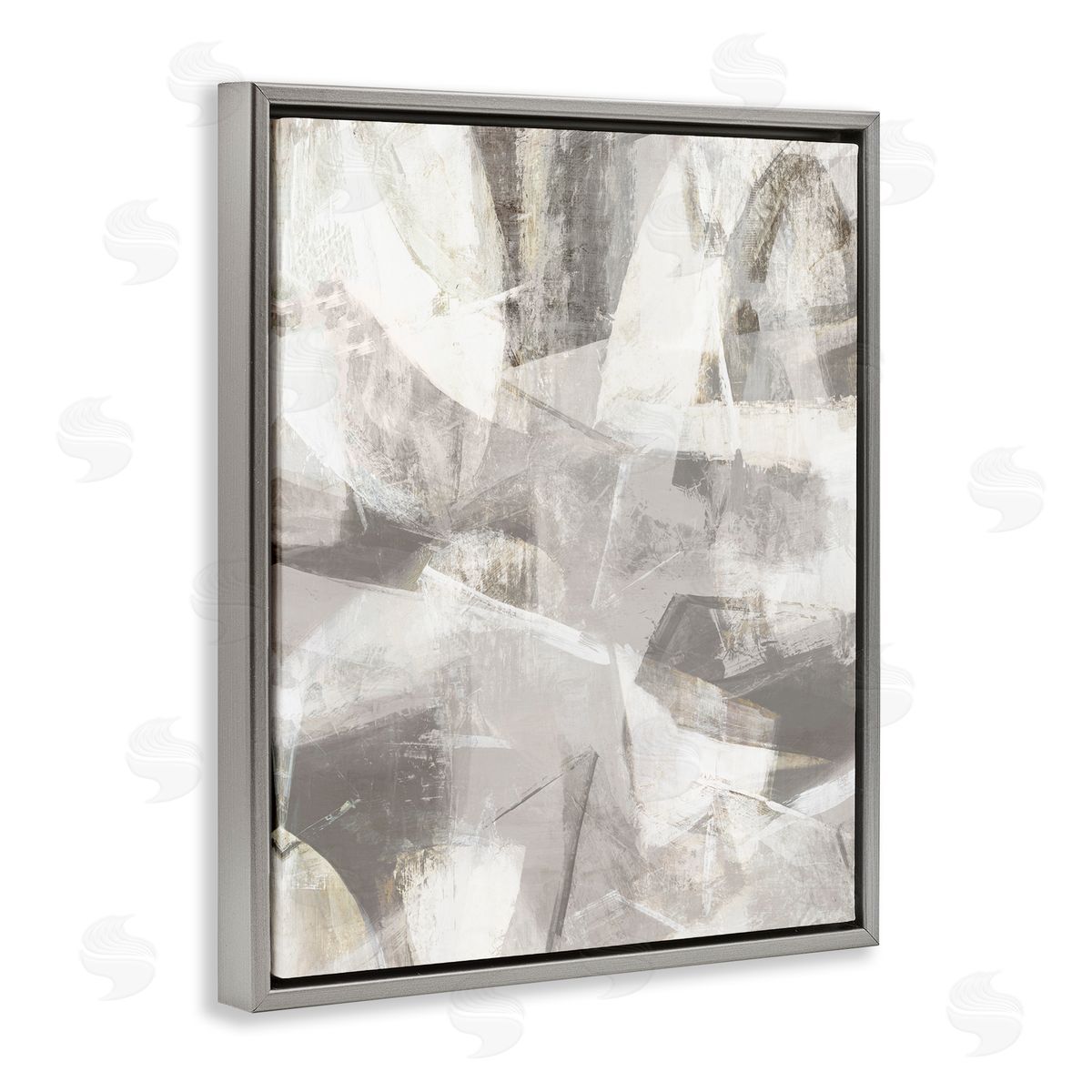 Hannah Dawson Grey Soft Currents Canvas Wall Art Print