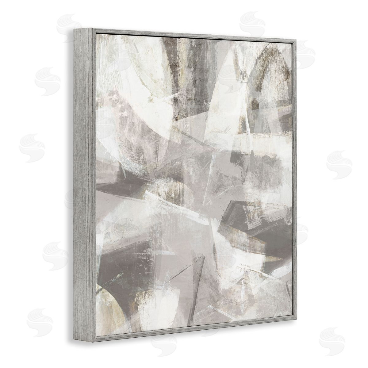 Hannah Dawson Grey Soft Currents Canvas Wall Art Print