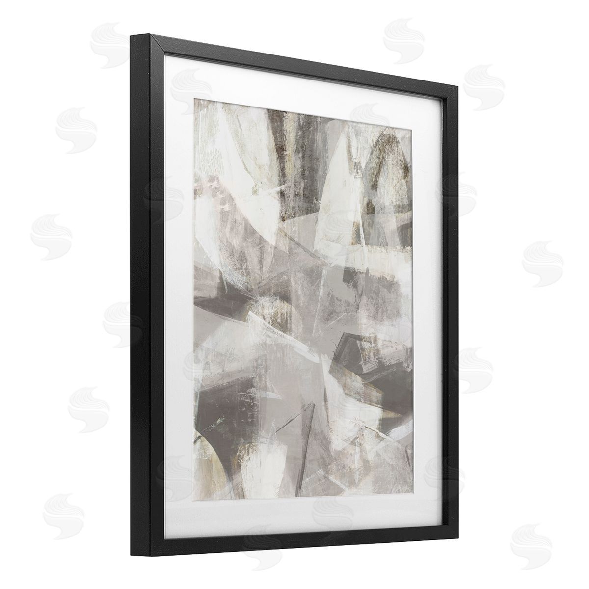 Hannah Dawson Grey Soft Currents Canvas Wall Art Print