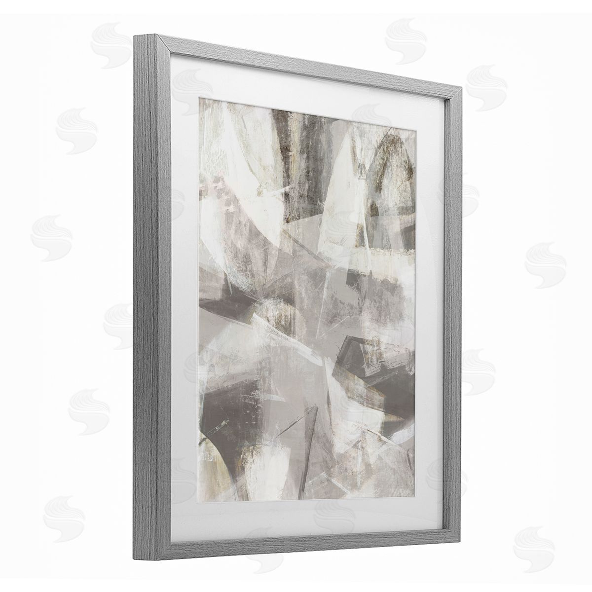 Hannah Dawson Grey Soft Currents Canvas Wall Art Print