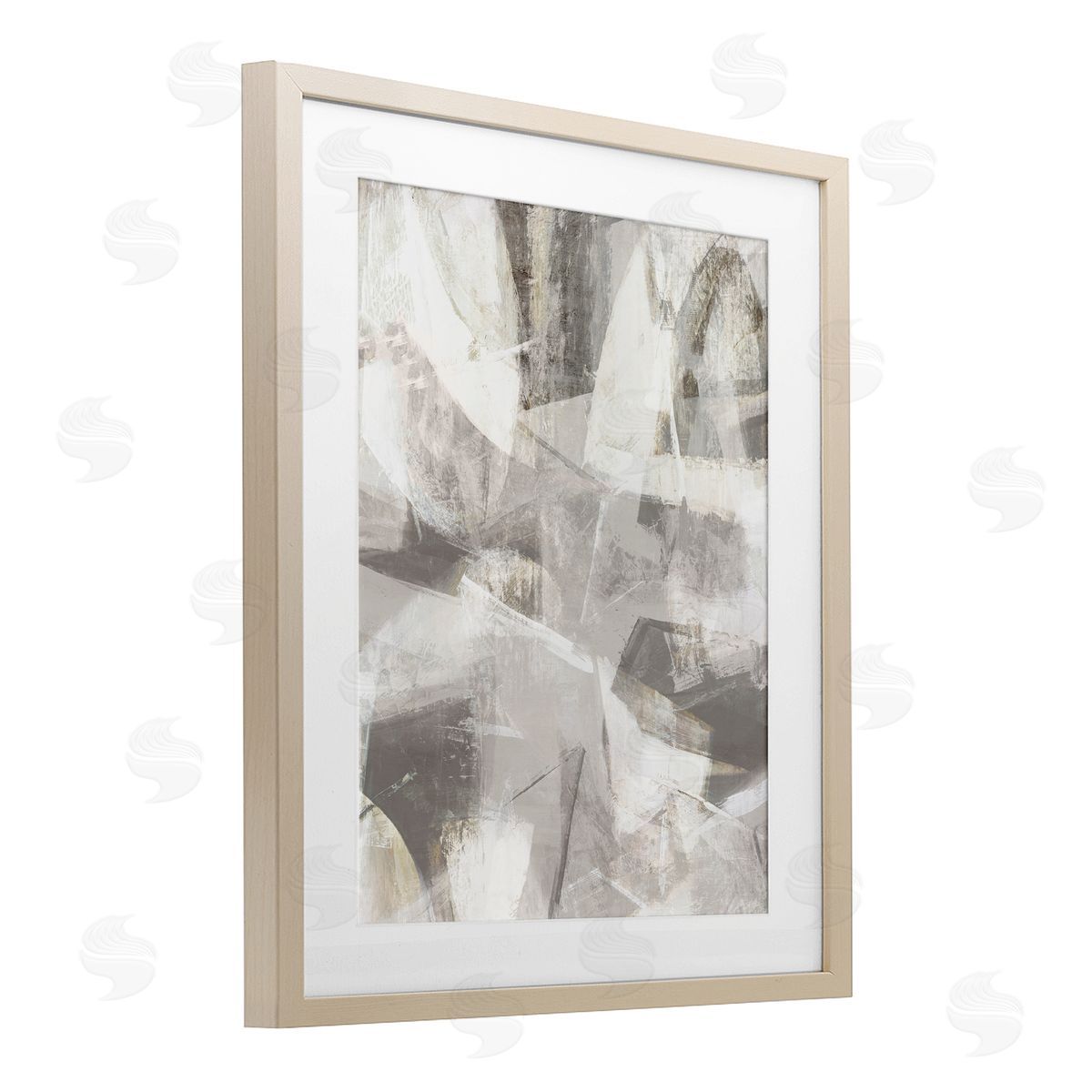 Hannah Dawson Grey Soft Currents Canvas Wall Art Print