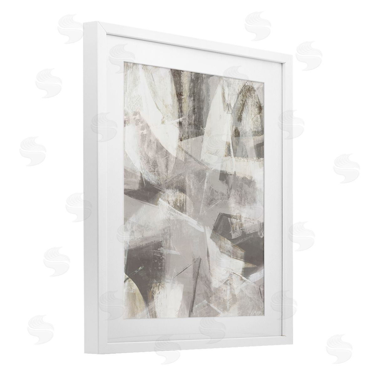 Hannah Dawson Grey Soft Currents Canvas Wall Art Print