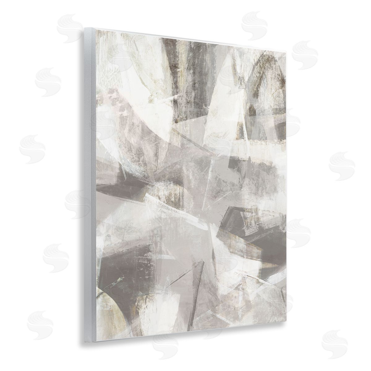Hannah Dawson Grey Soft Currents Canvas Wall Art Print