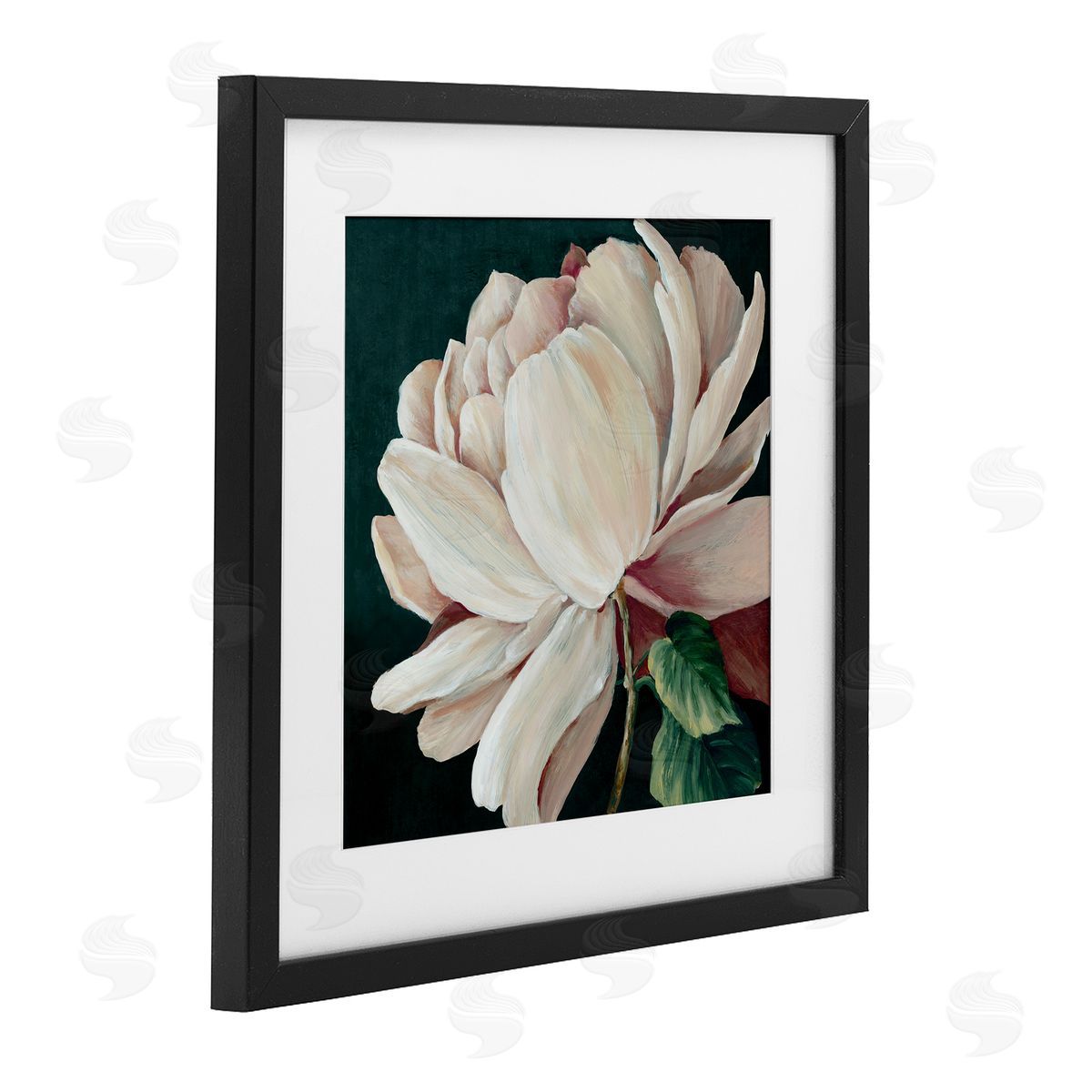 Alex Black Heart Of The Bloom Canvas Wall Art Print