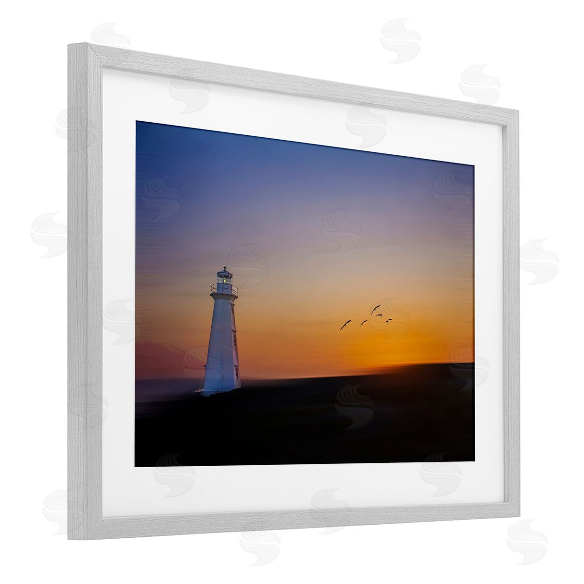 Peter Dulis Lighthouse Sunrise Simplicity Canvas Wall Art Print