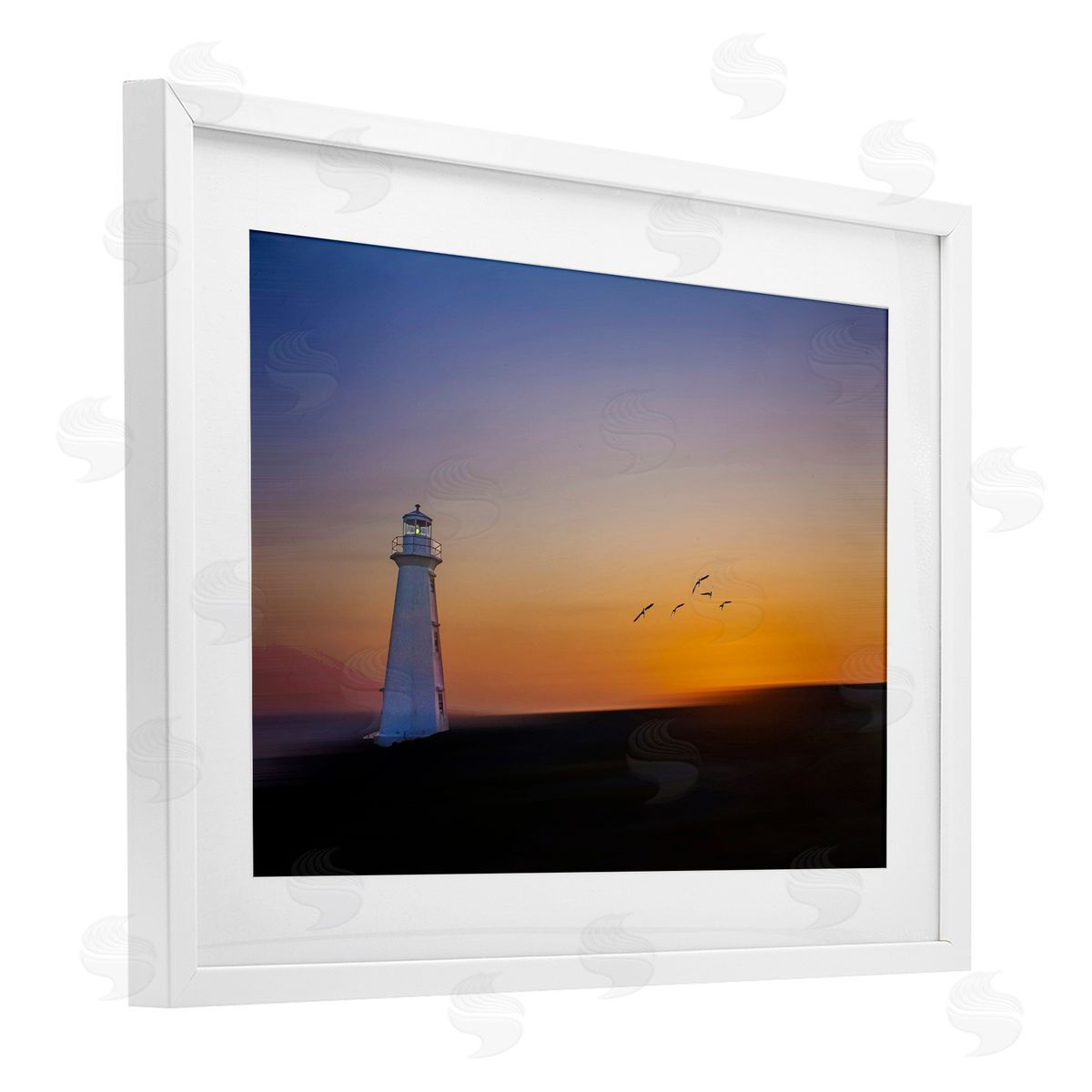 Peter Dulis Lighthouse Sunrise Simplicity Canvas Wall Art Print