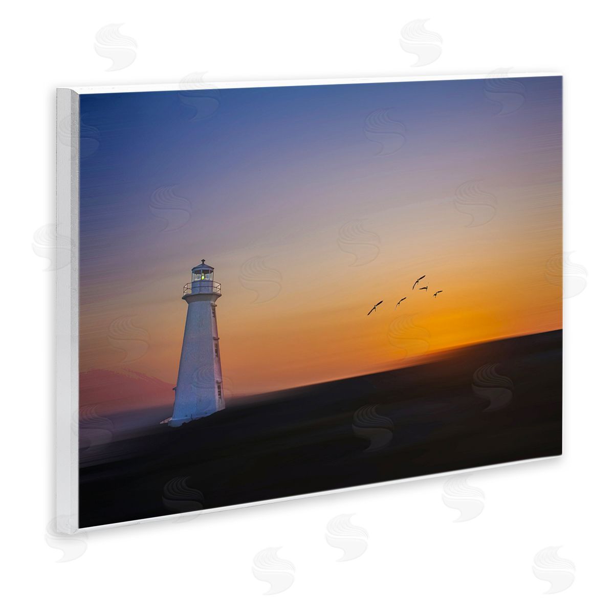 Peter Dulis Lighthouse Sunrise Simplicity Canvas Wall Art Print