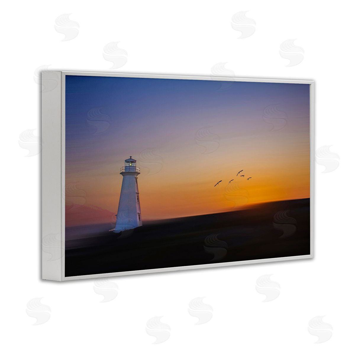 Peter Dulis Lighthouse Sunrise Simplicity Canvas Wall Art Print