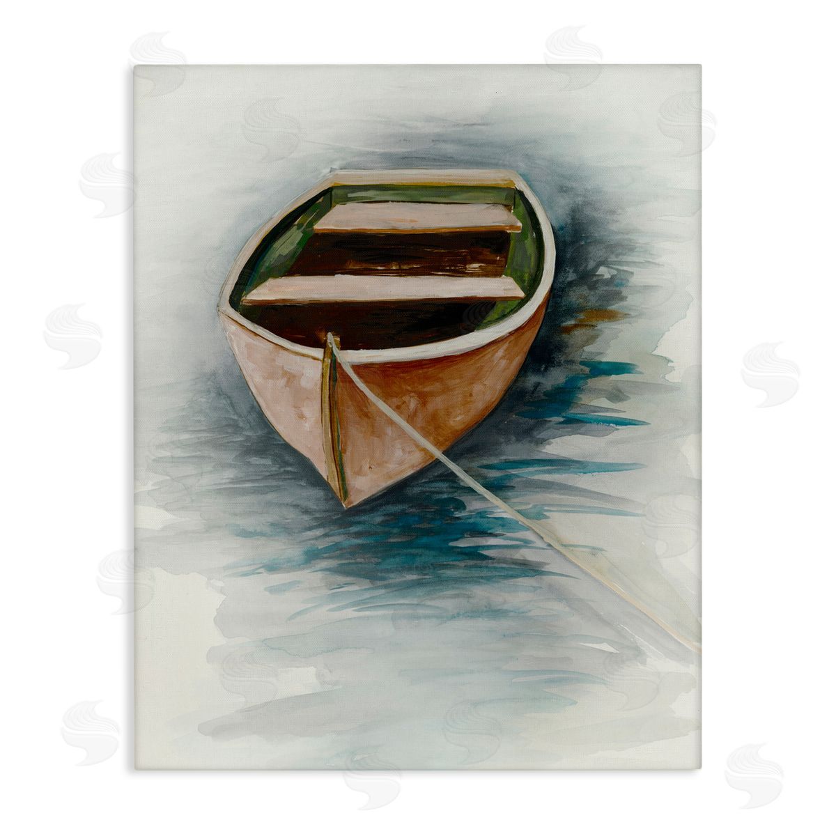 Jacob Q Sunset Drift Boat Canvas Wall Art Print
