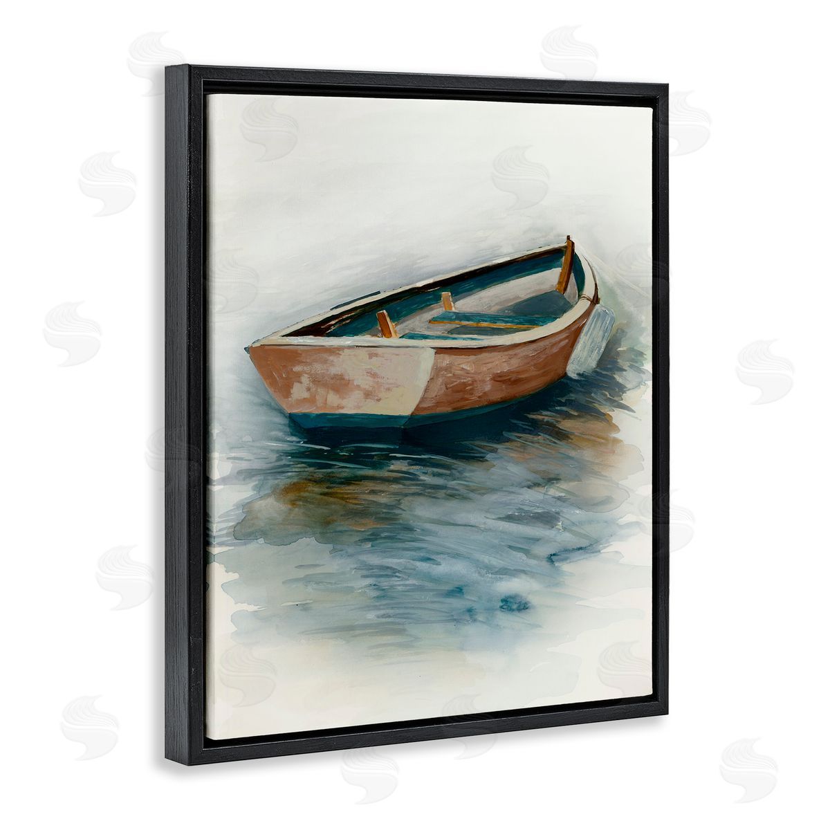 Jacob Q Sunset Drifting Boat Canvas Wall Art Print