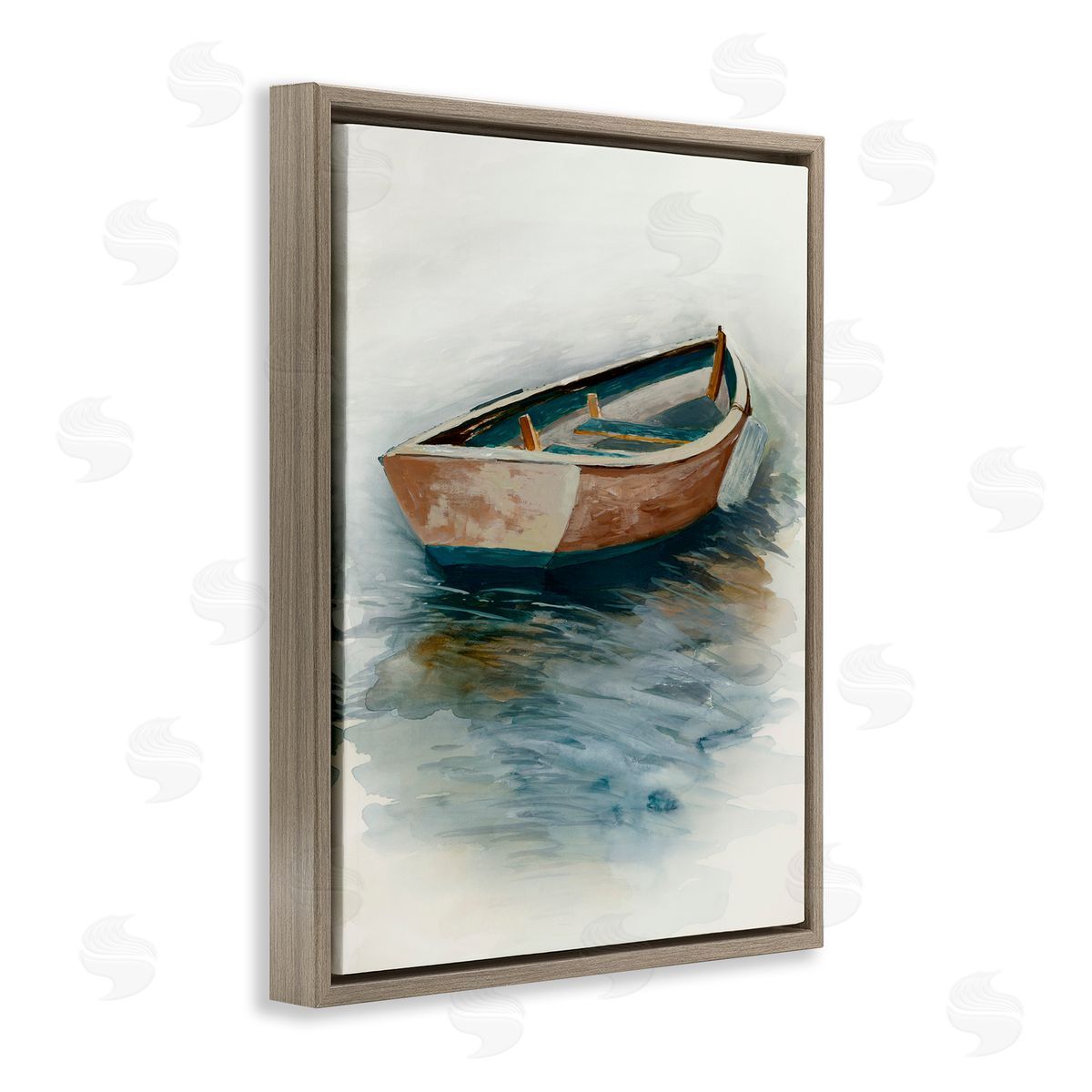 Jacob Q Sunset Drifting Boat Canvas Wall Art Print