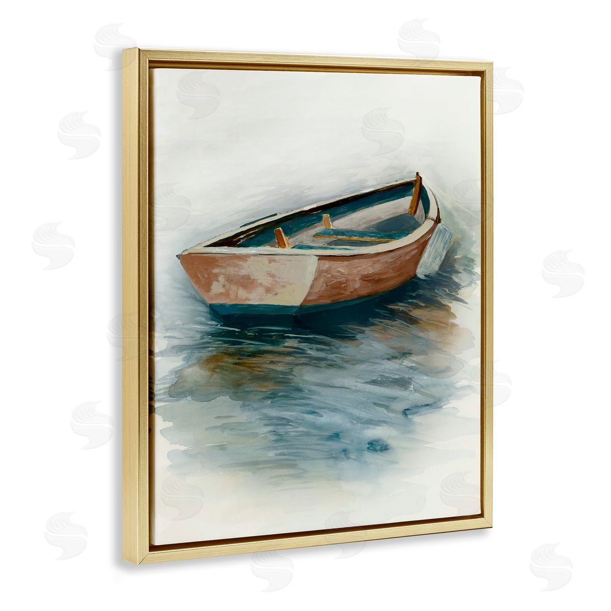Jacob Q Sunset Drifting Boat Canvas Wall Art Print