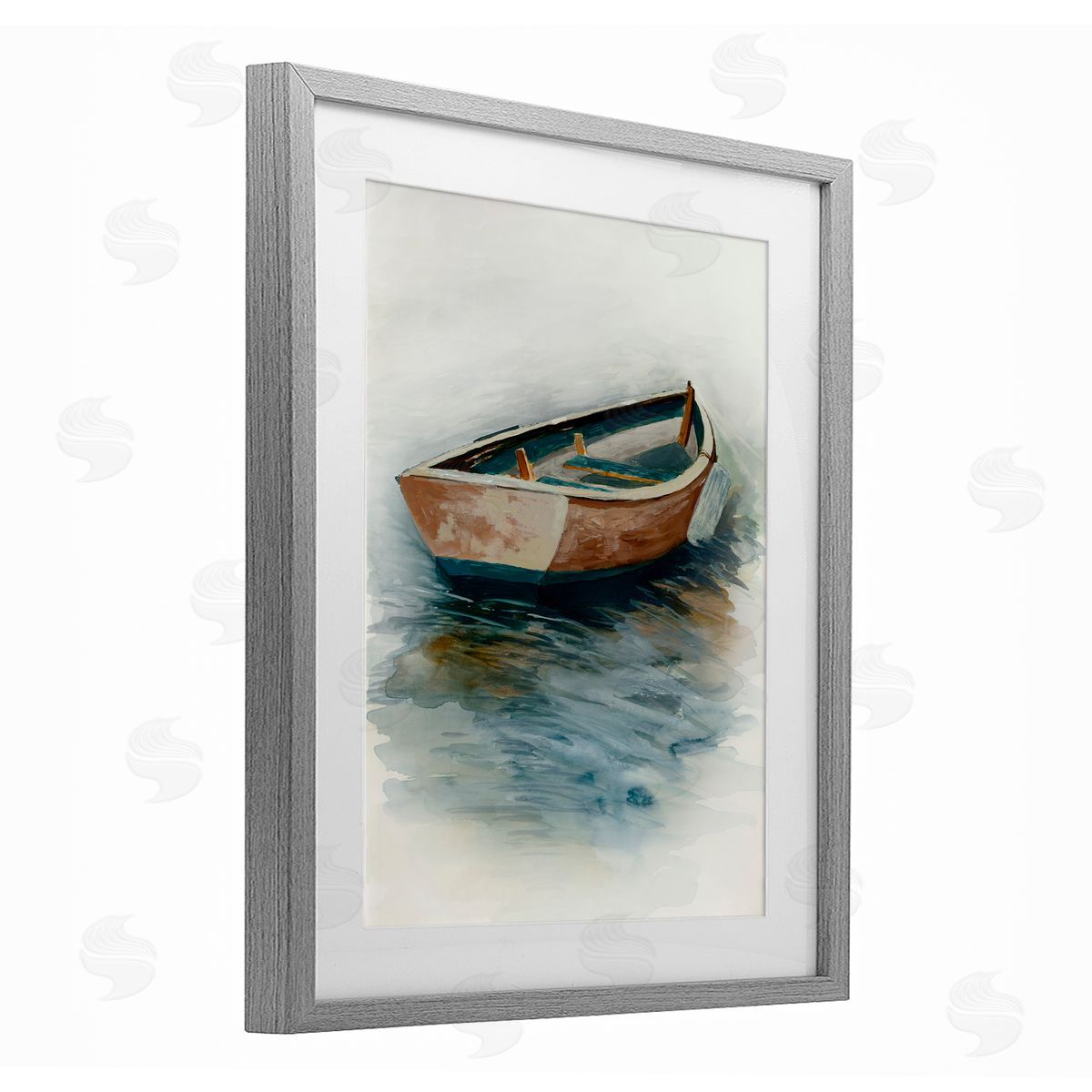 Jacob Q Sunset Drifting Boat Canvas Wall Art Print