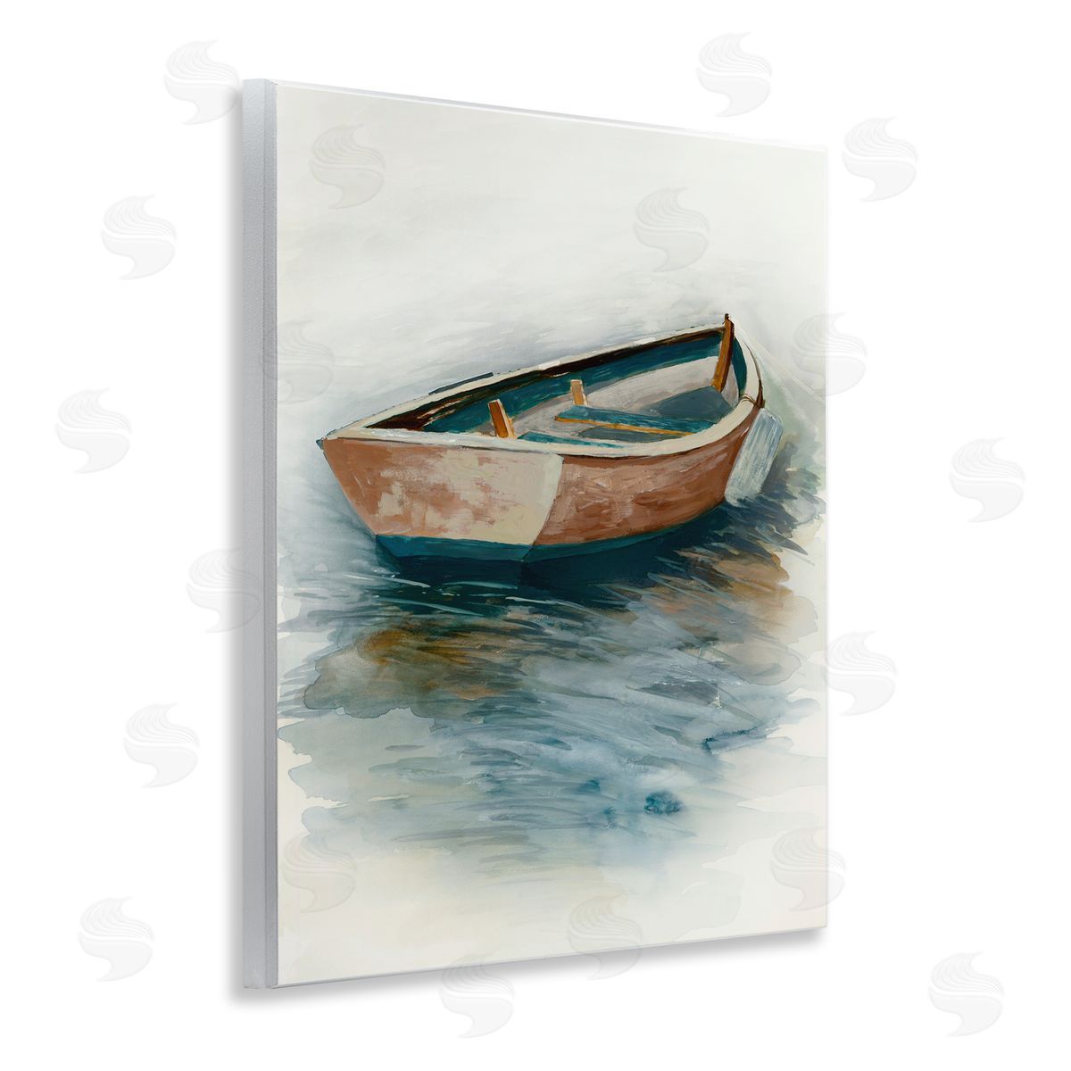 Jacob Q Sunset Drifting Boat Canvas Wall Art Print