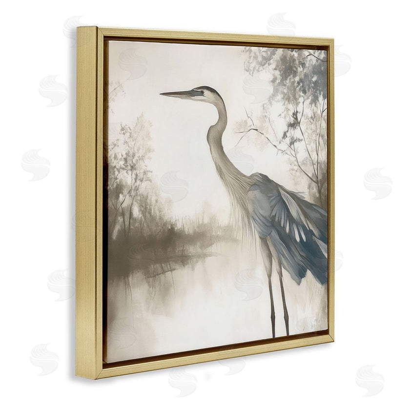 Mona Grace | Graceful Heron on Water