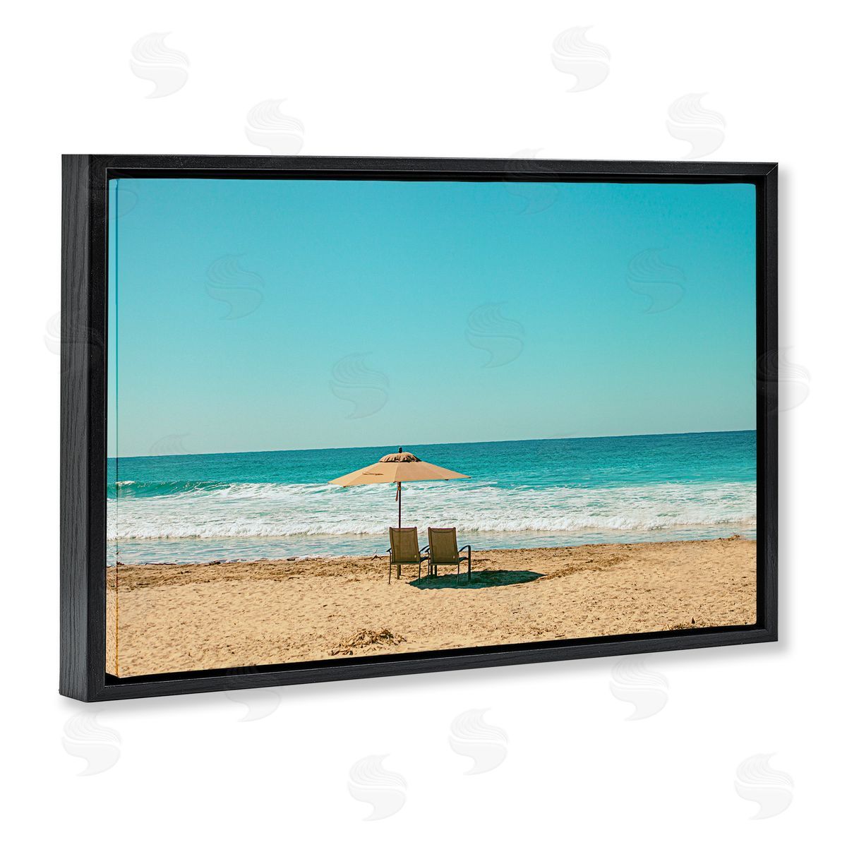 Norm Stelfox Beach Calm Wave Watching Canvas Wall Art Print