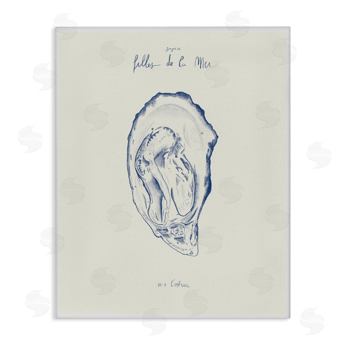 1x Filles De La Mer Oyster Canvas Wall Art Print