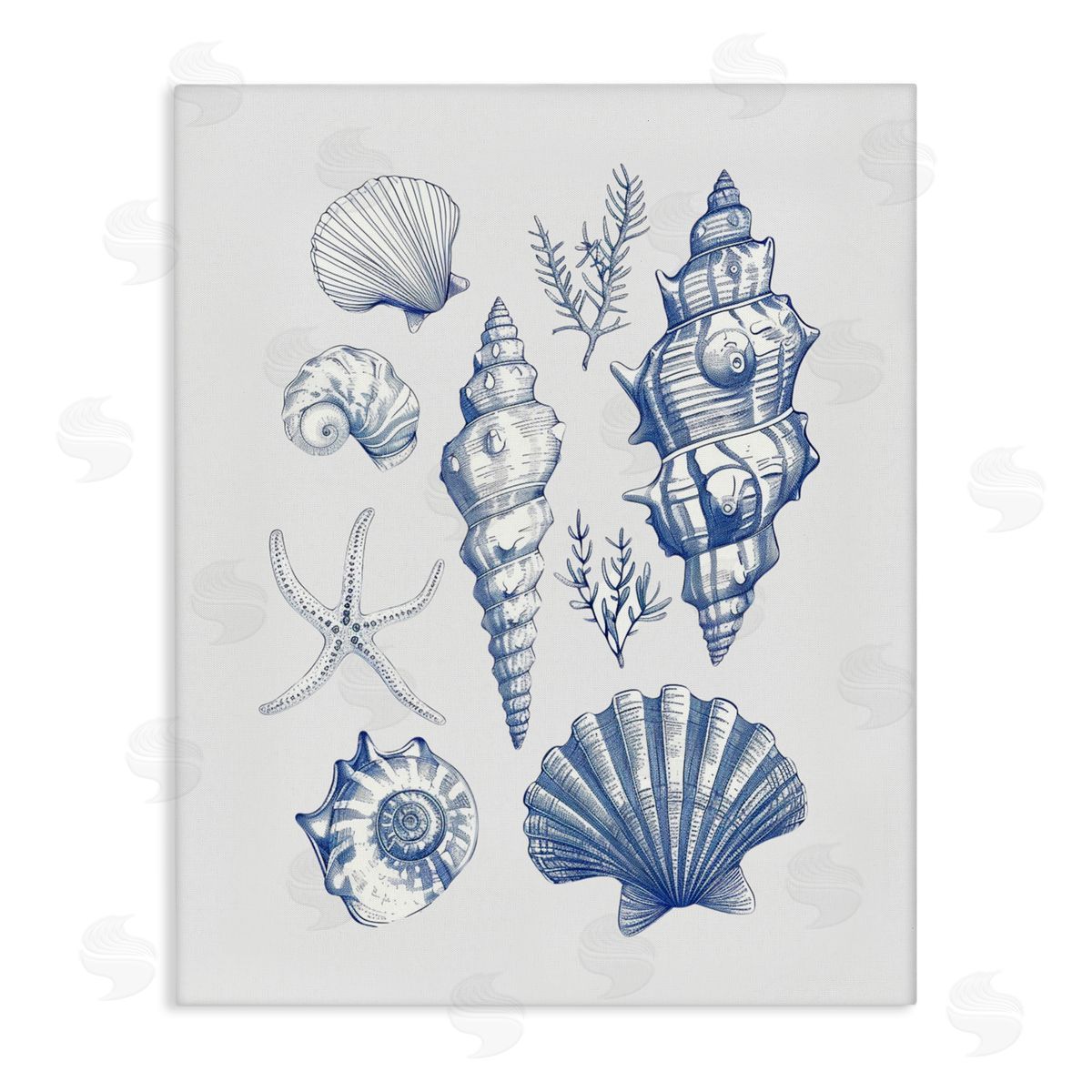 1x Soft Nautical Collection Canvas Wall Art Print