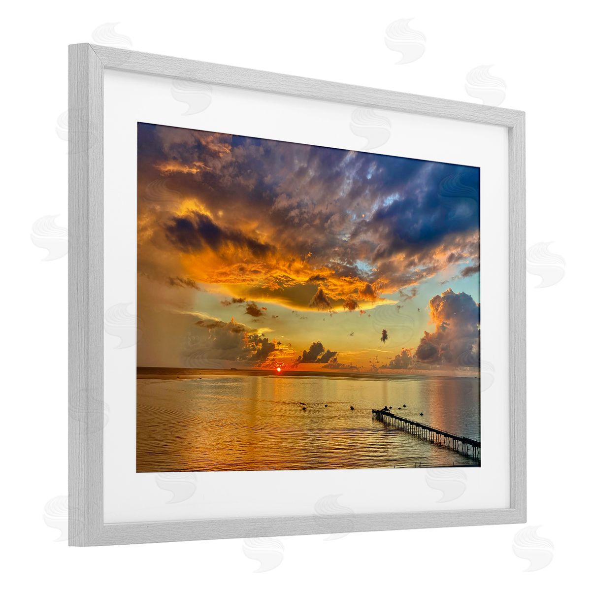 David Stahl Sunset and Ocean Clouds Canvas Wall Art Print