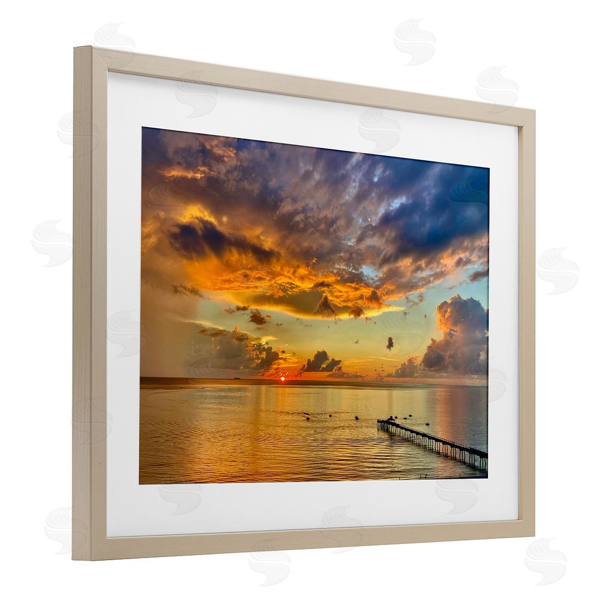 David Stahl Sunset and Ocean Clouds Canvas Wall Art Print