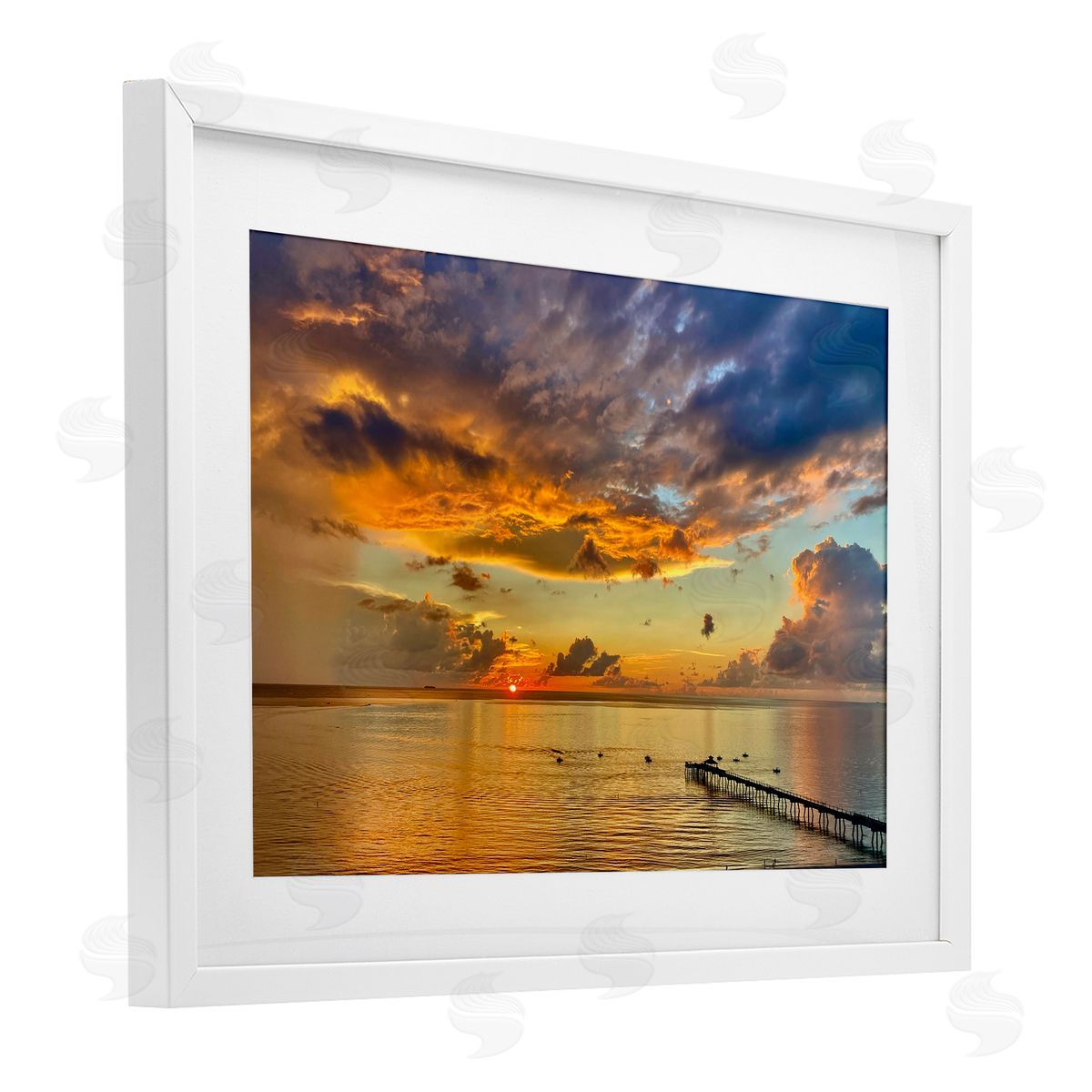 David Stahl Sunset and Ocean Clouds Canvas Wall Art Print