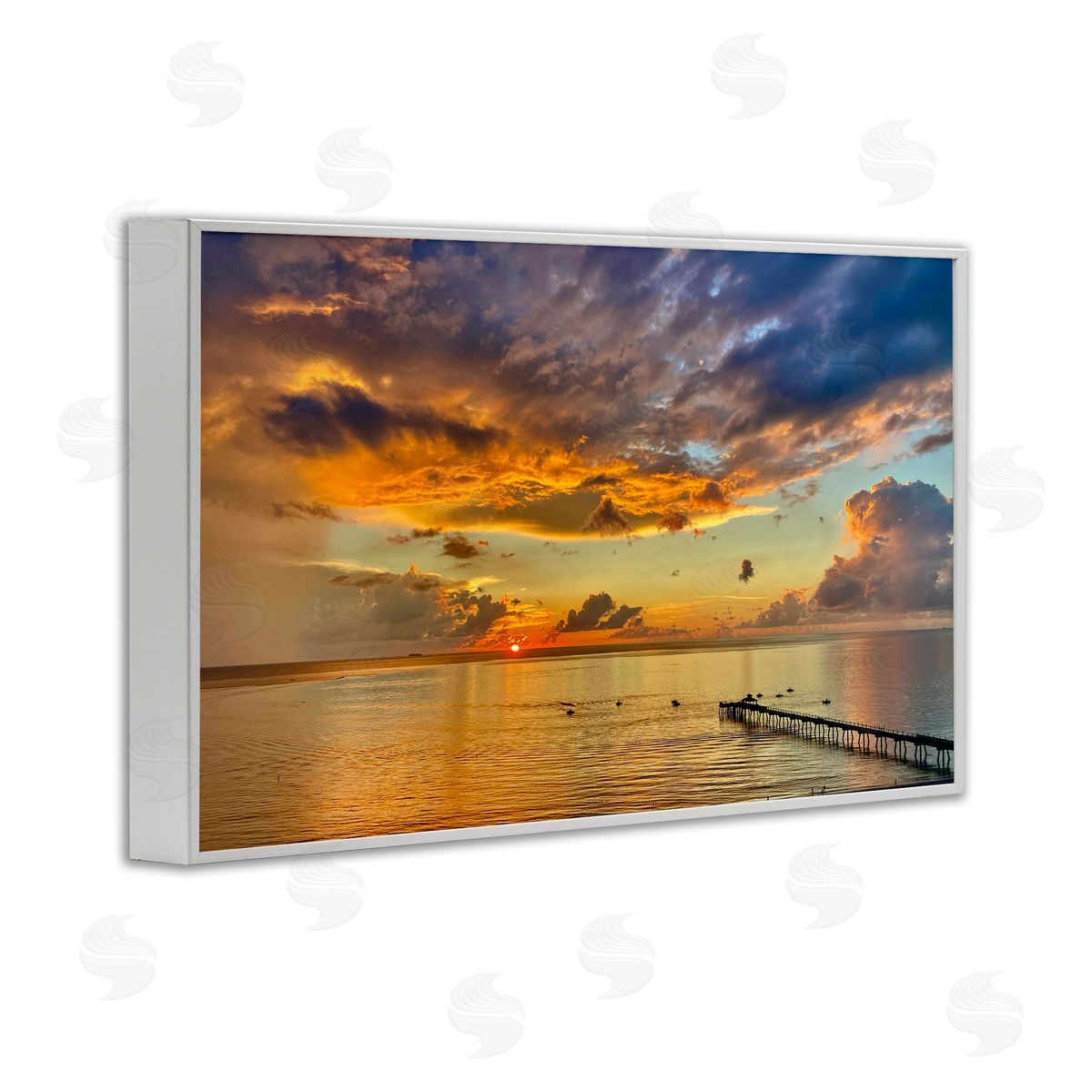 David Stahl Sunset and Ocean Clouds Canvas Wall Art Print