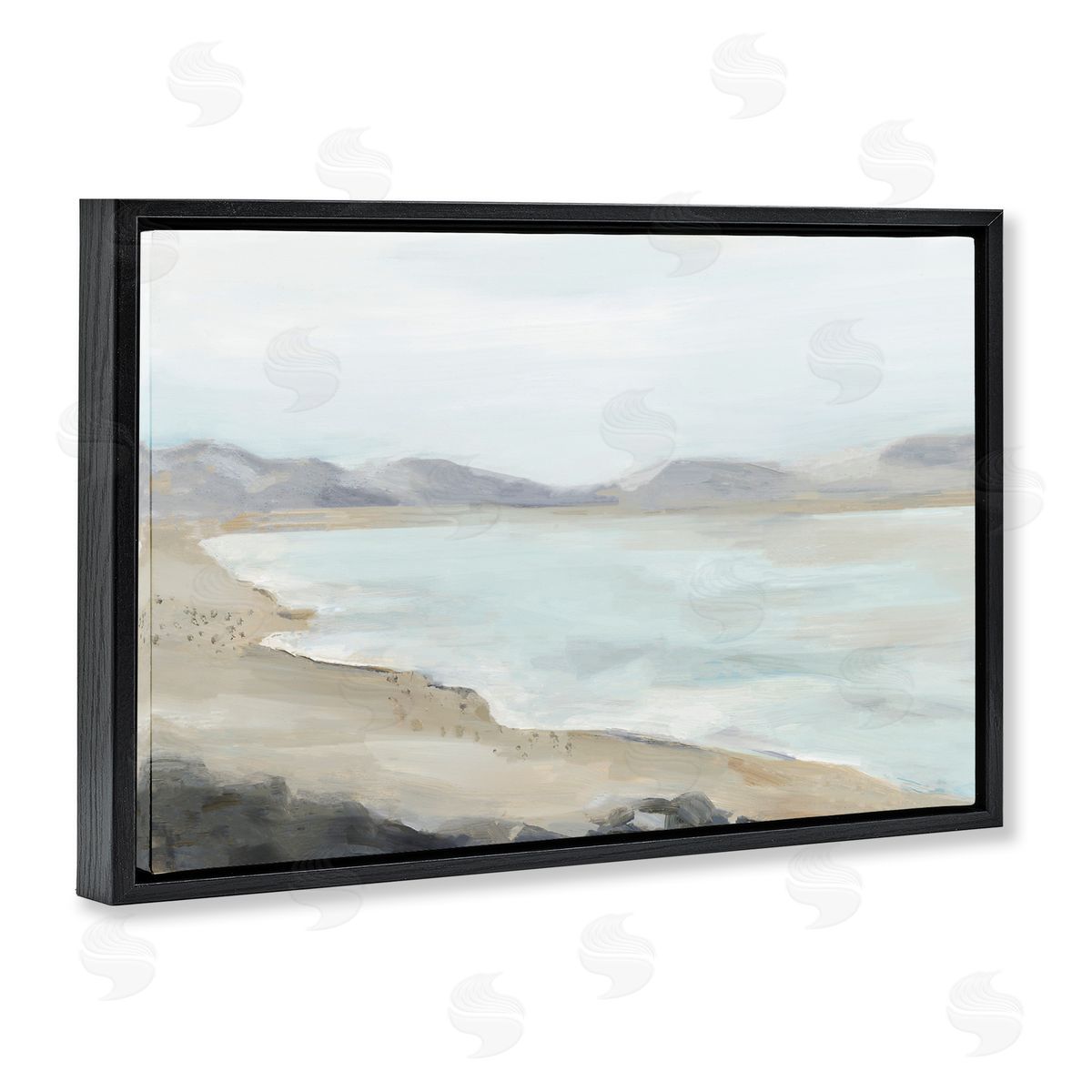 Hannah Dawson Dreamy Coastline Abstraction Canvas Wall Art Print