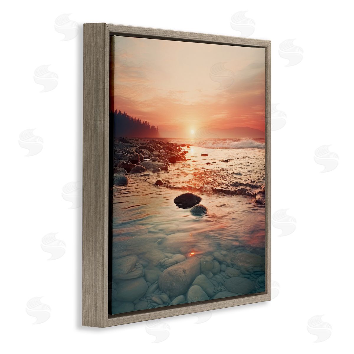 Lazar Studio Sunset over Sea Melodies Canvas Wall Art Print