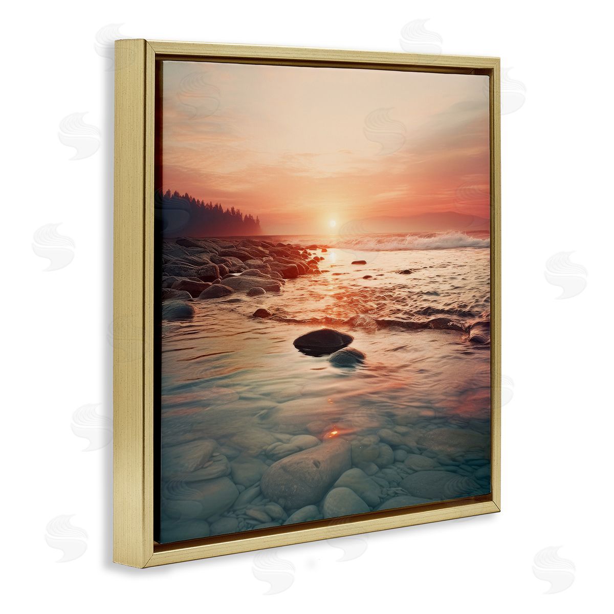Lazar Studio Sunset over Sea Melodies Canvas Wall Art Print