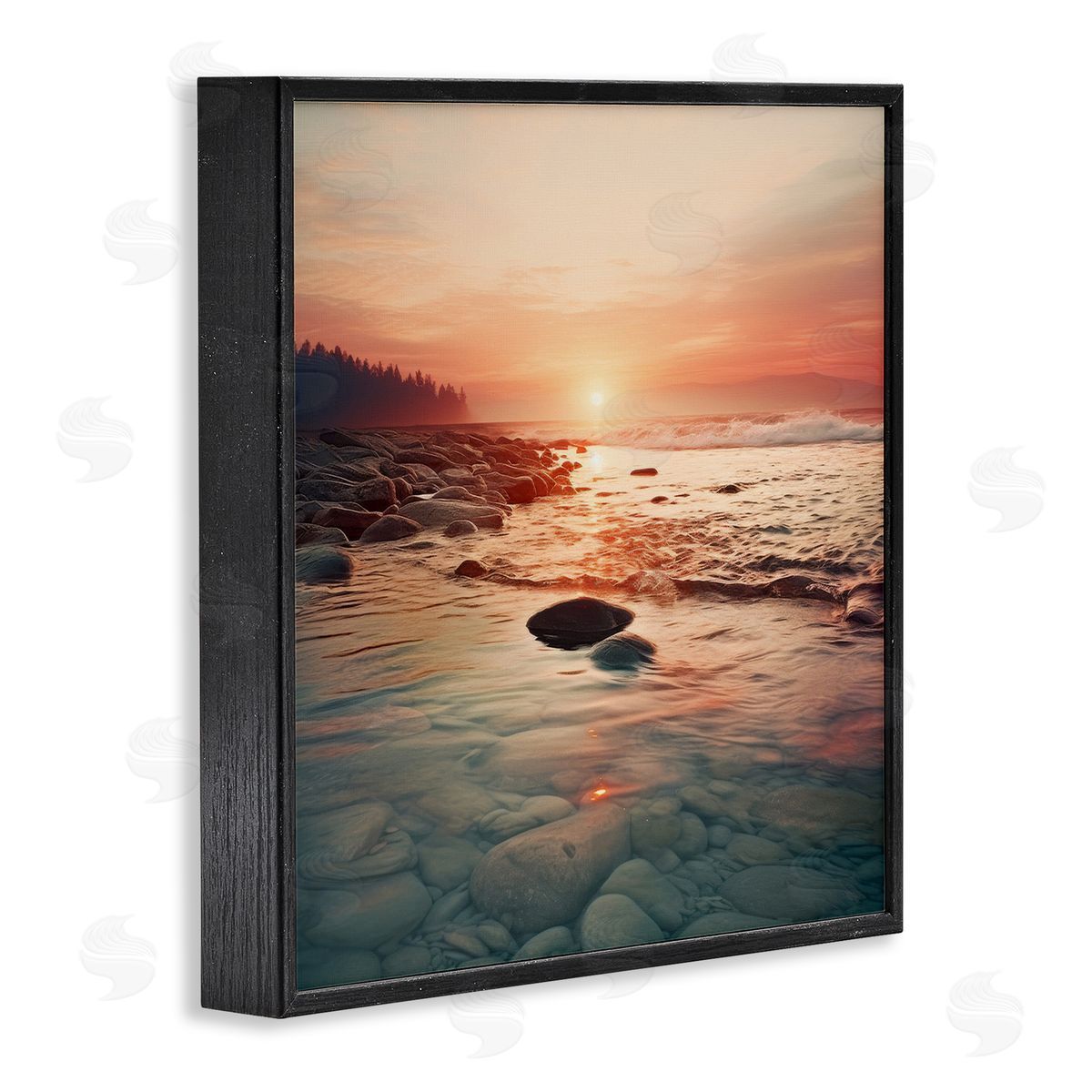 Lazar Studio Sunset over Sea Melodies Canvas Wall Art Print