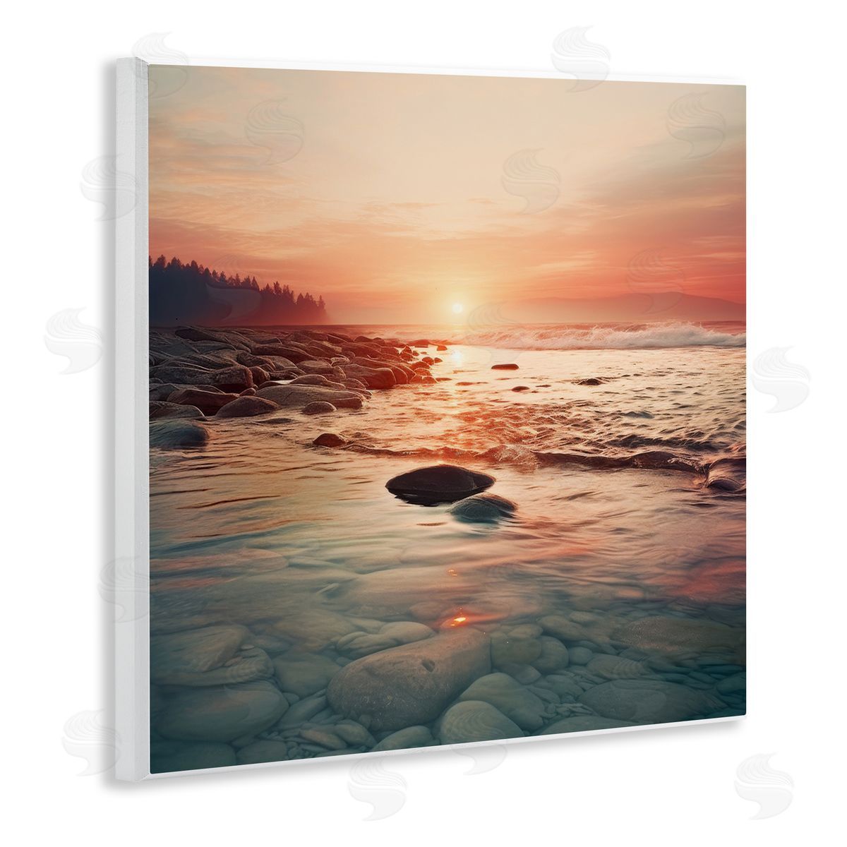 Lazar Studio Sunset over Sea Melodies Canvas Wall Art Print