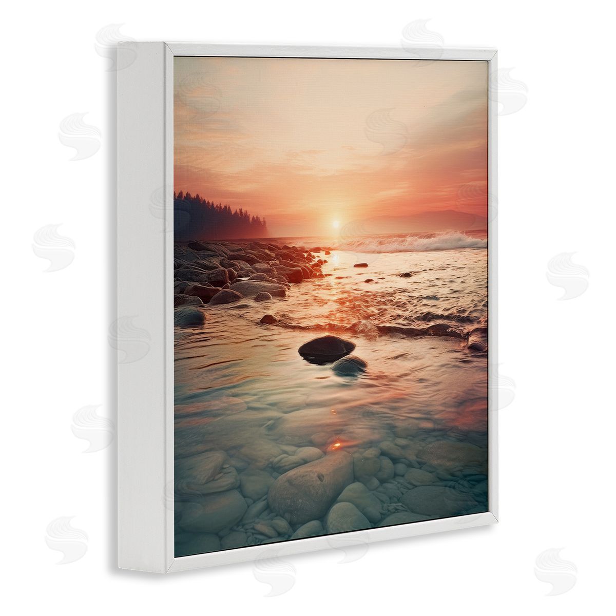 Lazar Studio Sunset over Sea Melodies Canvas Wall Art Print