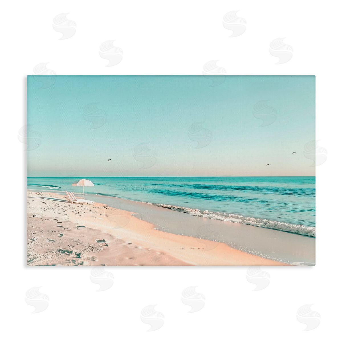 Lazar Studio Sunlit Shoreline Horizon Canvas Wall Art Print