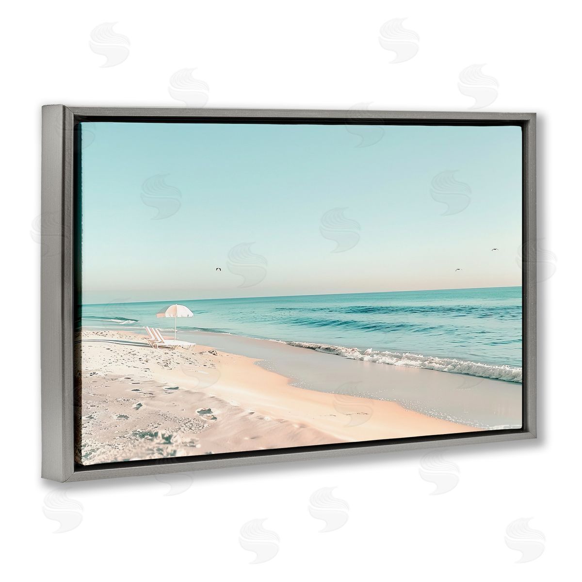 Lazar Studio Sunlit Shoreline Horizon Canvas Wall Art Print