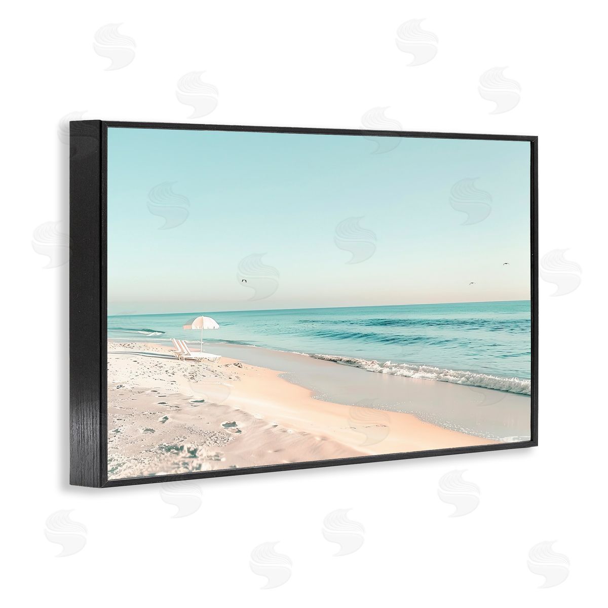 Lazar Studio Sunlit Shoreline Horizon Canvas Wall Art Print