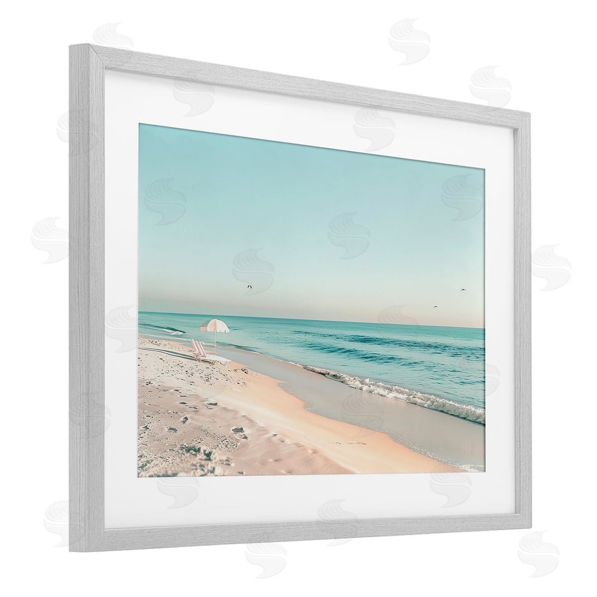 Lazar Studio Sunlit Shoreline Horizon Canvas Wall Art Print
