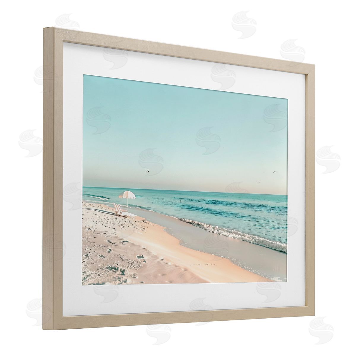 Lazar Studio Sunlit Shoreline Horizon Canvas Wall Art Print