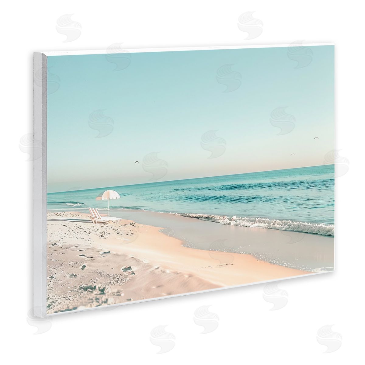 Lazar Studio Sunlit Shoreline Horizon Canvas Wall Art Print