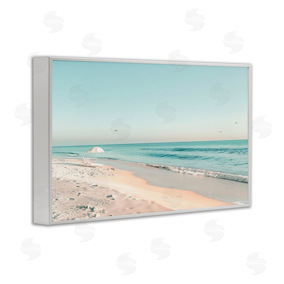 Lazar Studio Sunlit Shoreline Horizon Canvas Wall Art Print