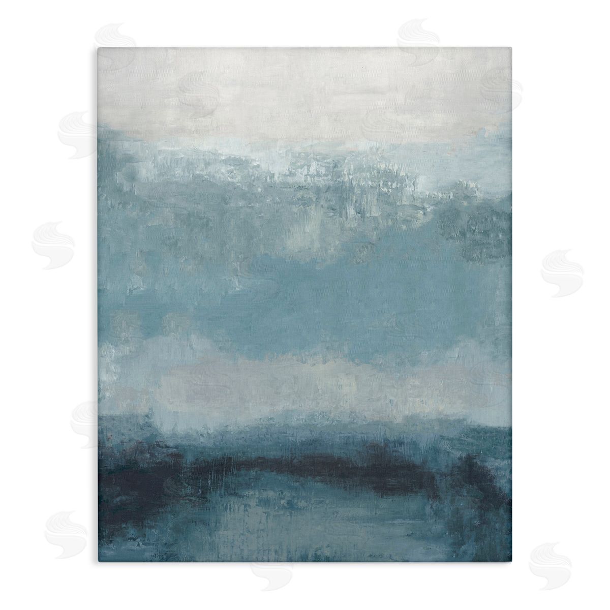 Hannah Dawson Misty Blue Layers Canvas Wall Art Print