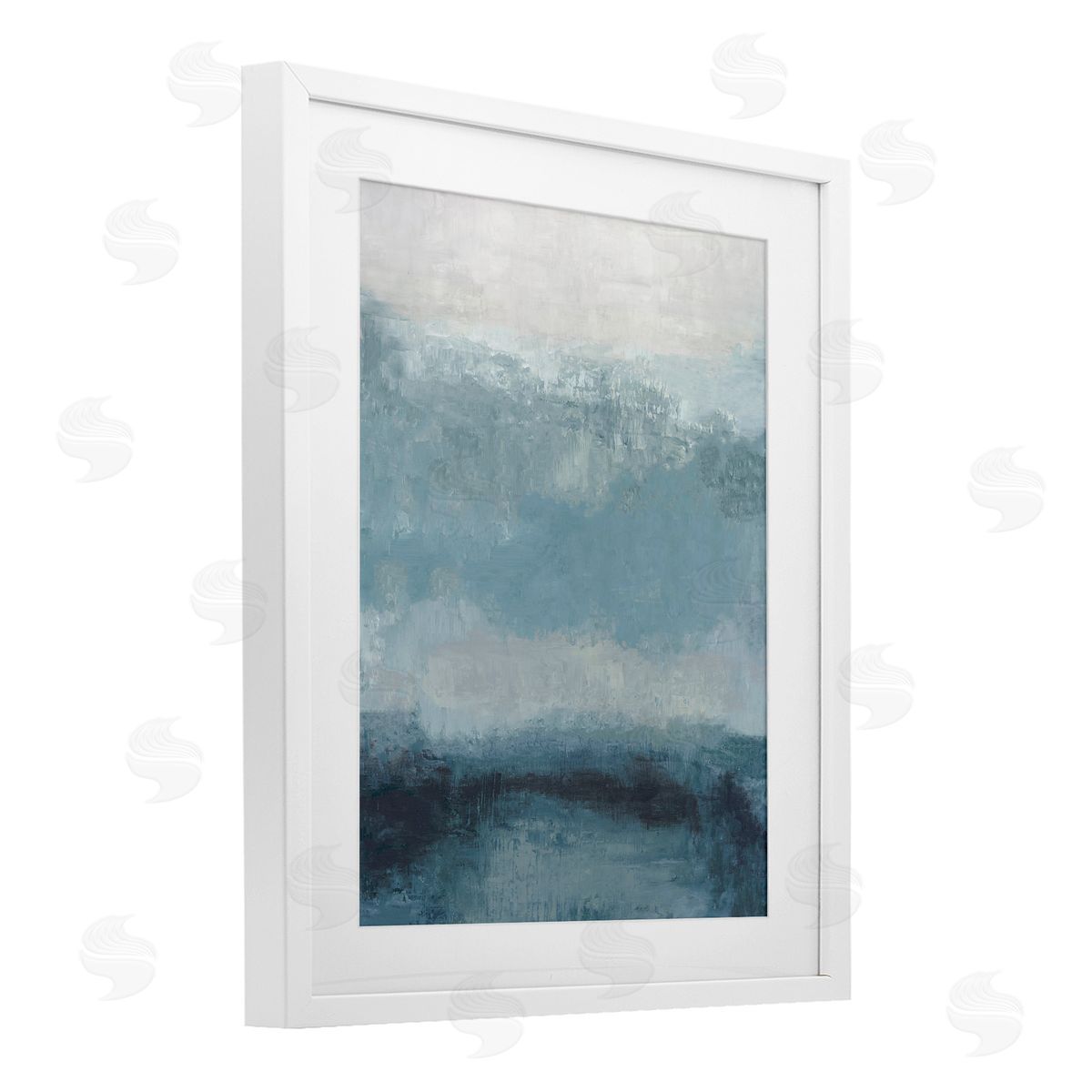 Hannah Dawson Misty Blue Layers Canvas Wall Art Print