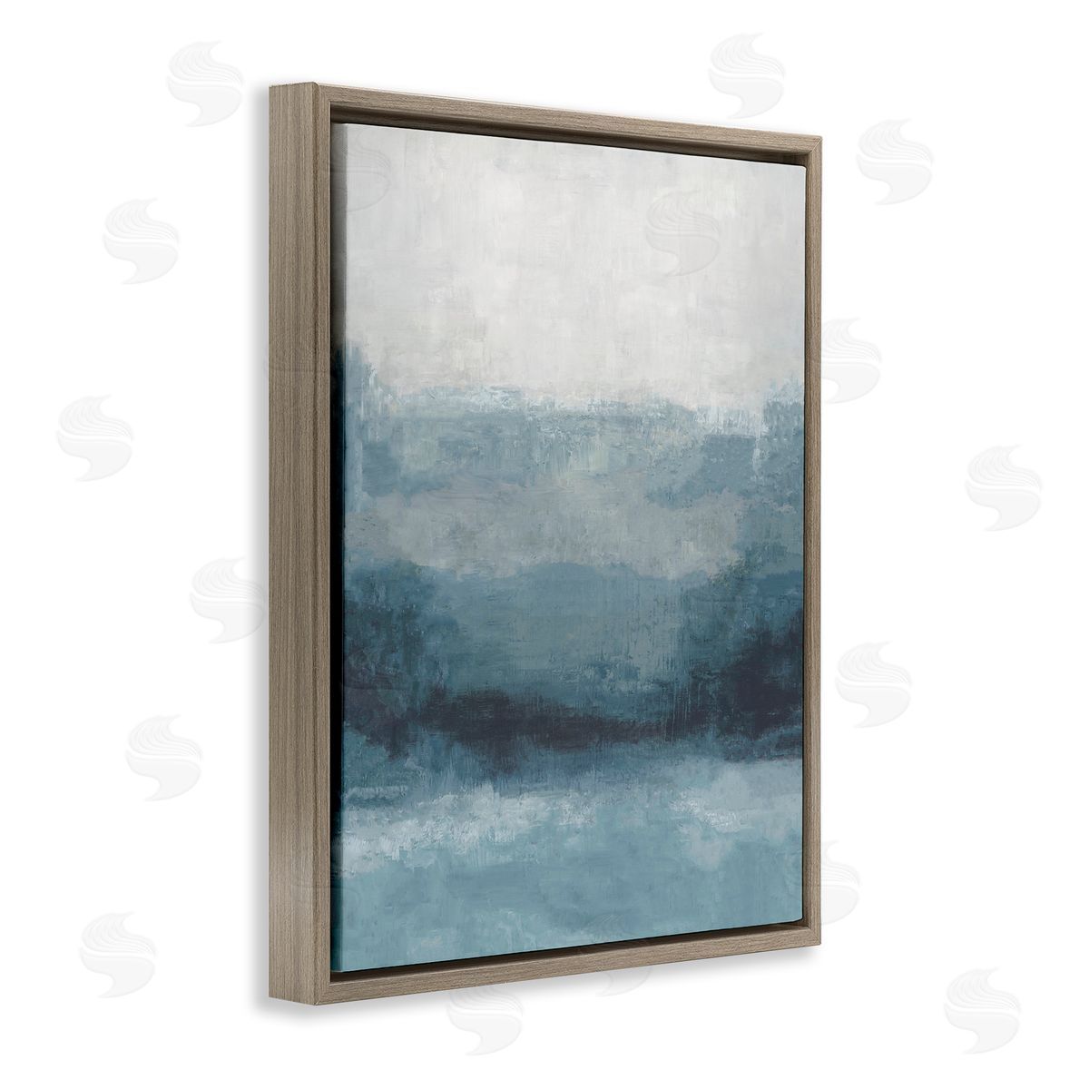 Hannah Dawson Misty Blue Gradient Canvas Wall Art Print