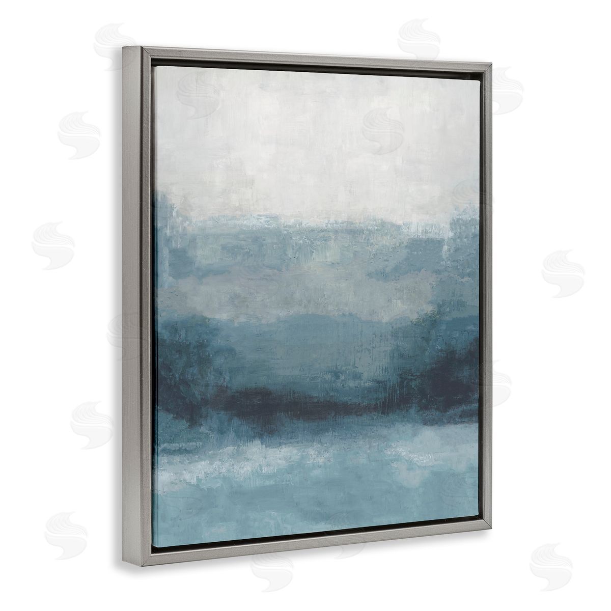 Hannah Dawson Misty Blue Gradient Canvas Wall Art Print