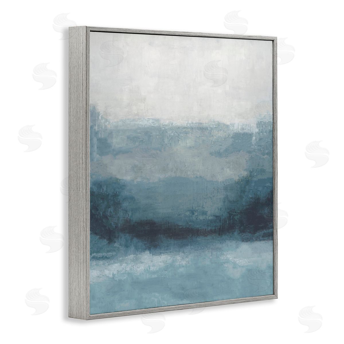 Hannah Dawson Misty Blue Gradient Canvas Wall Art Print
